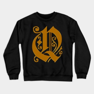 Golden Letter Q Crewneck Sweatshirt